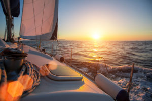 Sailing on the bay in Monterey