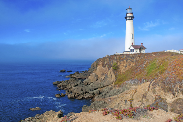 Lighthouse on Big Sur Coastline